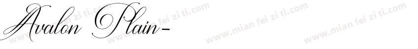 Avalon Plain字体转换
